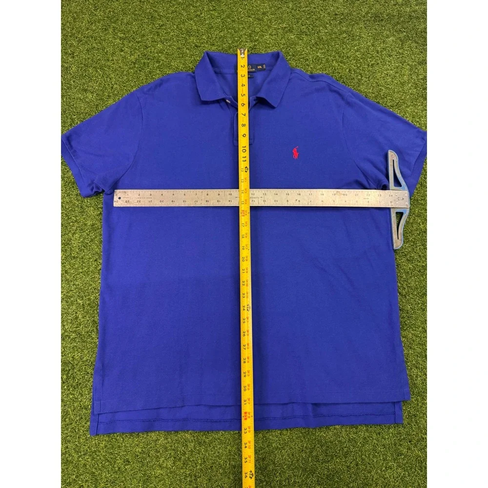 Polo Ralph Lauren Mens Polo XXL Royal‎ Blue Short Sleeve Red Pony